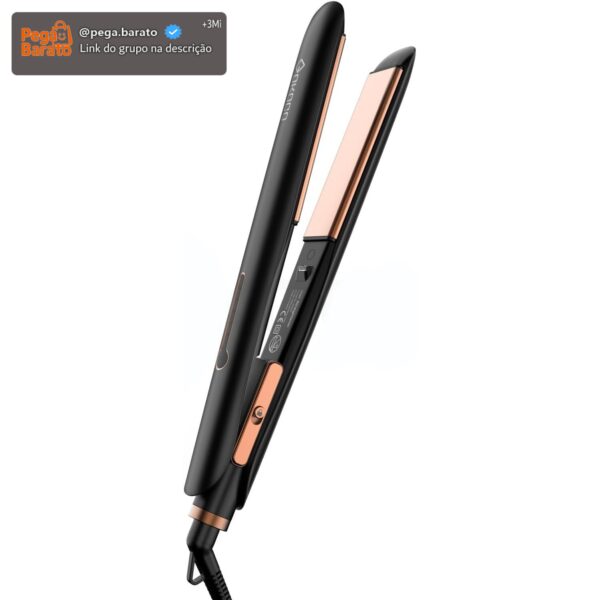 Chapinha Bivolt, GOKOCO Prancha de Cabelo Profissional Premium, Chapa Alisadora Íons GD036, Preto