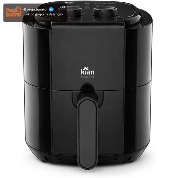 Fritadeira Eletrica Air Fryer 3,5L Kian AF-105 1200W Antiaderente Turbo Air 360° com Timer e Controle de Temperatura (220V)