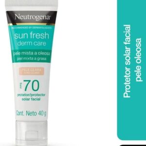 Protetor Solar Facial Para Pele Oleosa Neutrogena Sun Fresh Derm Care Pele Clara FPS 70, 40g - Imagem 2