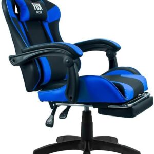 Cadeira Gamer Fox Racer Zerda Azul Com Apoio De Pe - Imagem 3