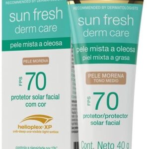 Neutrogena Sun Fresh Protetor Solar Facial Para Pele Oleosa Derm Care Pele Morena FPS 70,40g - Imagem 3