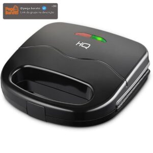 Sanduicheira Grill Elétrico HQ 750W Antiaderente Preto HQ-SG003 220V - Imagem 1