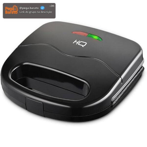 Sanduicheira Grill Elétrico HQ 750W Antiaderente Preto HQ-SG003 220V