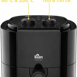 Fritadeira Eletrica Air Fryer 3,5L Kian AF-105 1200W Antiaderente Turbo Air 360° com Timer e Controle de Temperatura (220V) - Imagem 3