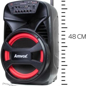 Amvox Caixa de Som Amplificada ACA 480 Viper II - 480W RMS, Bluetooth, Equalizador, Rádio FM, USB - Imagem 8