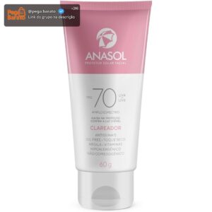 Anasol Protetor Solar Facial FPS 70 Clareador - 60 g - Imagem 1