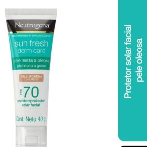 Neutrogena Sun Fresh Protetor Solar Facial Para Pele Oleosa Derm Care Pele Morena FPS 70,40g - Imagem 2