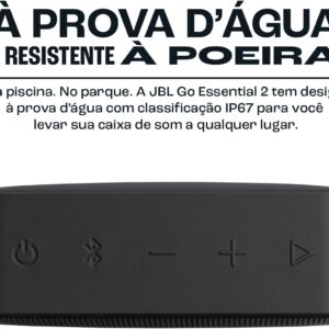 JBL, Caixa de Som, Go Essential 2, Bluetooth, Portátil, À Prova D'água e Poeira, Bateria de até 5h, Auracast, Som JBL Original Pro Sound, 3.1 W RMS - Preto - Imagem 3
