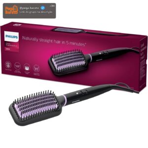PHILIPS Escova Alisadora Aquecida para Cabelos BHH880 BIV - Imagem 1