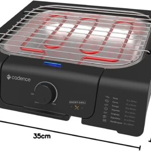 Churrasqueira Grill Eletrica Cadence Short, 1200W, Preto, 220V, GRL805 - Imagem 3