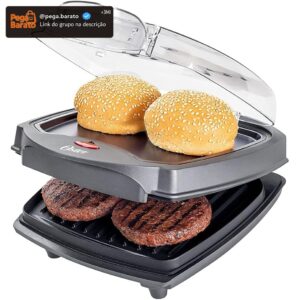Grill Elétrico Oster Burguer 2 em 1 com Estufa, 220V, 1000W, OGRL500 - Imagem 1