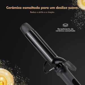 Modelador de Cachos 32mm com Revestimento Cerâmico, Controle Digital de Temperatura 140–220 °C, Aquecimento Rápido, Cabo Giratório 360°, Bivolt 110–240 V - Imagem 8