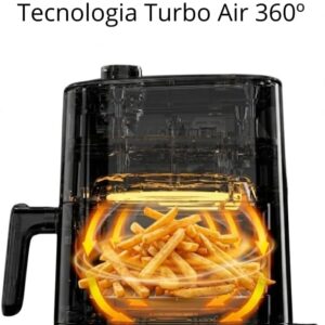 Fritadeira Eletrica Air Fryer 3,5L Kian AF-105 1200W Antiaderente Turbo Air 360° com Timer e Controle de Temperatura (220V) - Imagem 6