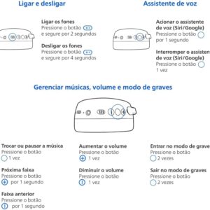 PHILIPS, Headphone Bluetooth, TAH2300BK/00, Com Microfone, Até 55 horas de bateria, Design Over-ear, Dobrável, Preto - Imagem 10