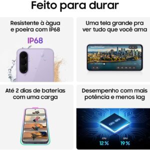 Celular Samsung Galaxy A37 5G 128GB, 6GB RAM, Câmera 50MP (Branco) - Imagem 5