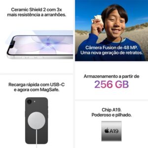 Apple iPhone 17e de 256 GB — Preto - Imagem 4