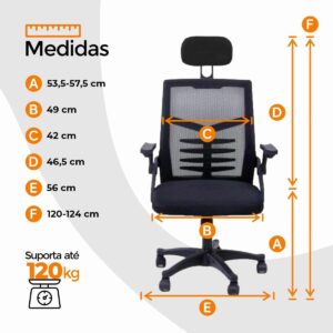 Cadeira Escritório Executiva Diretor Relax Ergonômica Preto (1) - Imagem 2