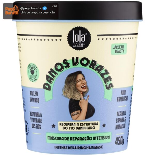 Danos Vorazes Máscara de Tratamento 450g , Lola Cosmetics