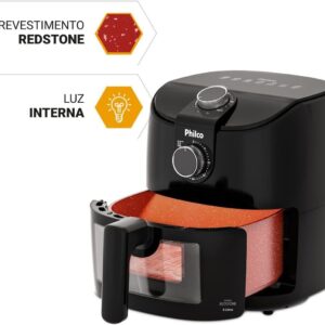 Air Fryer Philco 4L Revestimento Redstone 1500W PAF40A 220V - Imagem 5