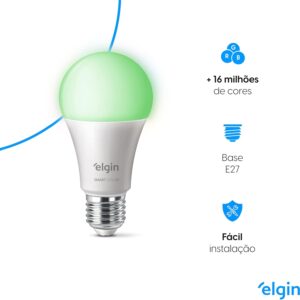 Lâmpada Inteligente Smart Color 10W Elgin RGB Wifi Compatível com Alexa e Google Home - Imagem 5