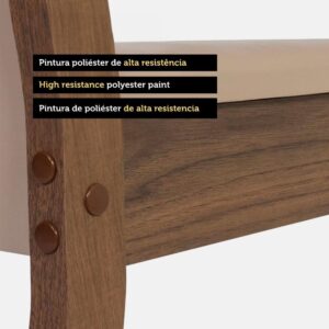 Conjunto Sala de Jantar Madesa Moscou Plus Mesa Tampo de Vidro com 4 Cadeiras - Rustic/Crema/Pérola - Imagem 8
