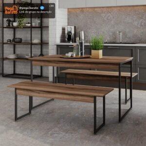 Mesa de Jantar Tub C/02 Bancos - Imagem 1
