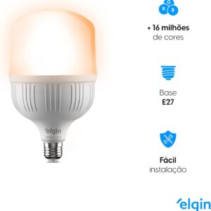 Lâmpada Inteligente Alta Potência 20W Elgin Color RGB Wifi Compatível com Alexa e Google Home - Imagem 6