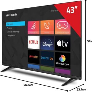 AOC 43S5135/78G - Smart TV LED 43" Full HD, Design sem bordas, Wifi, Conversor Digital, USB, HDMI - Imagem 9
