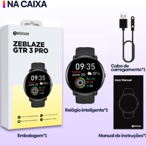 Zeblaze Relógio inteligente GTR 3 Pro, 1,43 "HD SmartWatch para homens Mulheres, modos esportivos IP68 à prova d'água/100+, pedômetro, Android Smart Watch for Android iOS (Prata) - Imagem 2