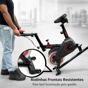 Bike Ergometrica Bicicleta Ergometrica Bike Spinning Silenciosa Vertical Modelo Premium - Imagem 9