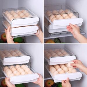 Porta Ovos Empilhável com Gaveta 2 Camadas 32 Unidades para Geladeira, Organizador de Ovos em Plástico PP Premium, Cozinha Compacta, Armazenamento Alimentos, Transparente e Durável - Imagem 6