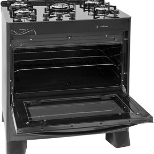 SUGGAR FOGÃO NEO GLASS PRETO MESA DE VIDRO 5 BOCAS TREMPE 6 APOIOS ACENDIMENTO AUTOMÁTICO FGVNG510PT - Imagem 6