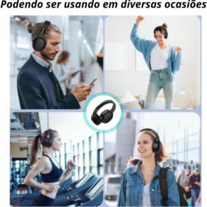 Fone De Ouvido Bluetooth 5.3 Headphone Sem Fio Fone Corrida Academia Com Cancelamento de Ruído On-ear Dobrável Qualidade PREMIUM Appari (Off White) - Imagem 2