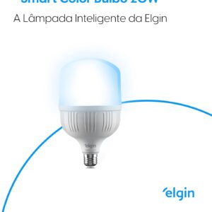 Lâmpada Inteligente Alta Potência 20W Elgin Color RGB Wifi Compatível com Alexa e Google Home - Imagem 4