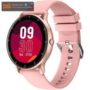 Bettdow Smartwatch Relógio inteligente com Al integrada, atende/faz chamadas, relógio esportivo feminino e masculino de 1,28" à prova d'água IP67, para celulares Android e iOS FB051 (Ouro Rosa) - Imagem 1