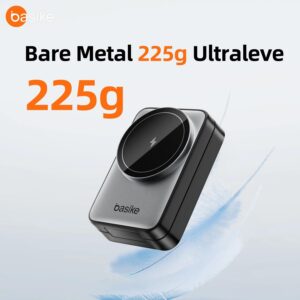 Basike Carregador Sem Fio 3 em 1 Magnético Dobrável Portátil Luz Noturna | Estação de Carregamento 2025, Compatível com MagSafe, iPhone 16/15/14/13/12, Apple Watch e AirPod (Preto) - Imagem 5