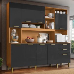 Armário de Cozinha Completa Aramóveis Kit Mega 9 Portas 2 Gavetas - Imagem 2