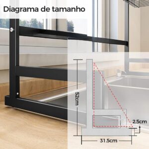 Organizador Pia da Cozinha Escorredor de Louça Suspenso 65cm Premium - Imagem 2