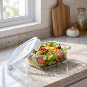 Kit 10 Potes de Vidro Herméticos 640ml com 4 Travas Ideal para Marmitas e Conservação de Alimentos, Vedação Total, Refratário para Forno e Freezer - Imagem 4