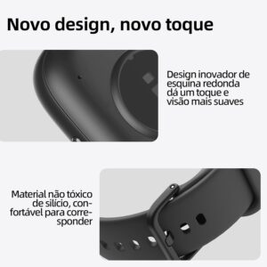 Bettdow SmartWatch, relogio smartwatch com Ecrã tátil e Alexa, à prova d'água IP68, relogio feminino e masculino, com 100+ modo esportivo e recebimento de notificações(preto) - Imagem 6