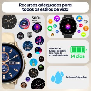Zeblaze Relógio inteligente GTR 3 Pro, 1,43 "HD SmartWatch para homens Mulheres, modos esportivos IP68 à prova d'água/100+, pedômetro, Android Smart Watch for Android iOS (Prata) - Imagem 6
