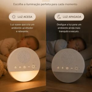 Aparelho de Ruído Branco para Dormir, Bebê, Adultos, Sons Relaxantes, Timer - Imagem 8
