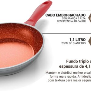 Frigideira Philco PPN20A Revestimento Redstone 1,1L - Imagem 5