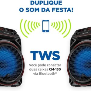 MONDIAL Caixa Amplificada, Preto, 150W RMS, Bivolt - CM-150 - Imagem 3