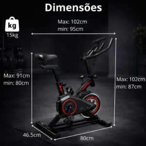 Bike Ergometrica Bicicleta Ergometrica Bike Spinning Silenciosa Vertical Modelo Premium - Imagem 7