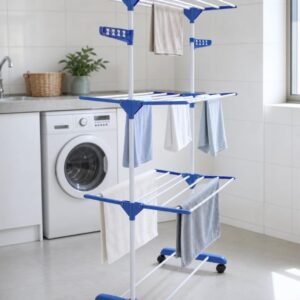 Varal de Chão Vertical Dobrável 3 Andares - Reforçado e Mais Resistente - Varal de Roupas Vertical Grande Retrátil - Imagem 8