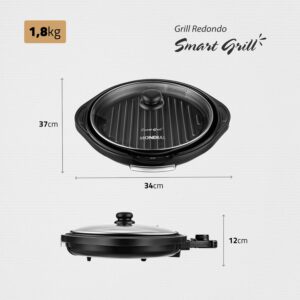 MONDIAL Grill Redondo Smart Grill 30cm, Preto, 1200W, 220V - G-04 - Imagem 3