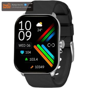 Relógio Inteligente com Tela Grande de 2.01”, Bluetooth Smartwatch, +100 Modos Esportivos e IP68 – FB045 - Imagem 1