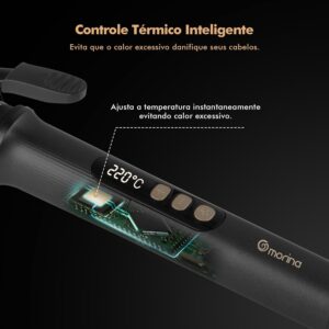 Modelador de Cachos 32mm com Revestimento Cerâmico, Controle Digital de Temperatura 140–220 °C, Aquecimento Rápido, Cabo Giratório 360°, Bivolt 110–240 V - Imagem 4