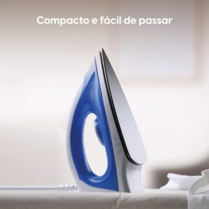Ferro de Passar a Seco Iron Force Elgin Super Leve Branco e Azul Base Antiaderente 220V - Imagem 7